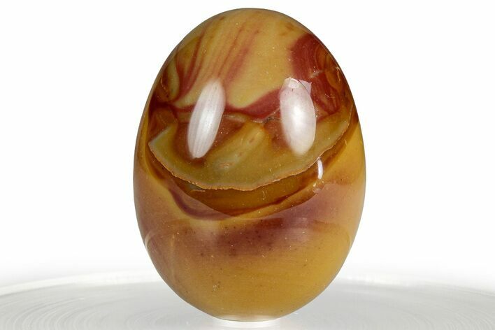 Polished Banded Rhyolite (Hickoryite) Egg - Mexico #356329